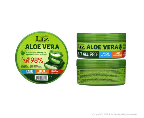 LIZ ALOE VERA MOISTURE AQUA SOOTHING GEL 98% 10oz - All Star Beauty Complex