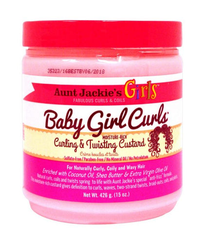 AUNT JACKIE'S GIRLS BABY GIRL CURLS CURLING & TWISTING CUSTARD 15 OZ - All Star Beauty Complex