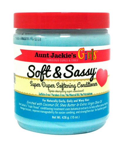 AUNT JACKIE'S GIRLS SOFT & SASSY SUPER DUPER SOFTENING CONDITIONER 15 OZ - All Star Beauty Complex