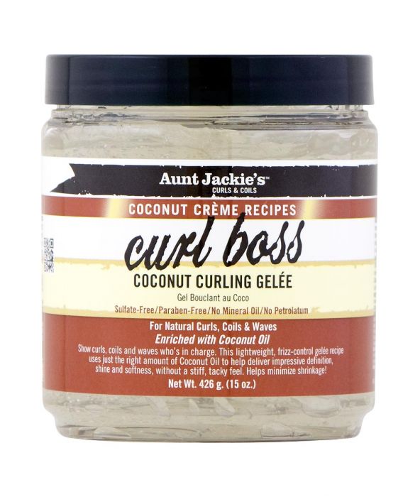 AUNT JACKIE'S COCONUT CREME RECIPES CURL BOSS COCONUT CURLING GELEE 15 OZ - All Star Beauty Complex