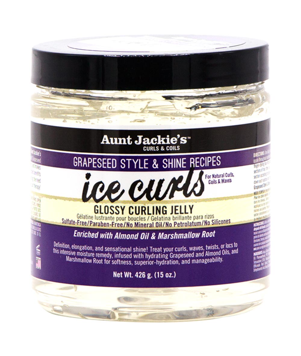 AUNT JACKIE'S GRAPESEED ICE CURLS GLOSSY CURLING JELLY - All Star Beauty Complex