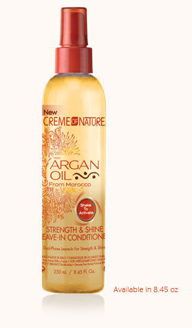 CREME OF NATURE ARGAN OIL STRENGTH & SHINE LEAVE-IN CONDITIONER 8.45 OZ - All Star Beauty Complex